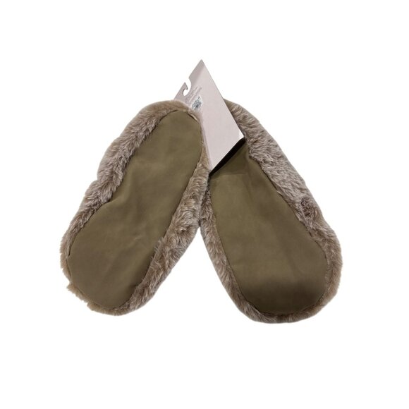 Faux-Fur Slipper Socks M/L 8-10 By Auden Lined For Warmth Slip-Resistant Soles 1 - Picture 6 of 9